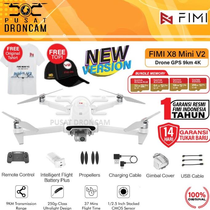 Drone FIMI X8 MINI V2 4K GPS 9km 3-Axis Gimbal - Drone X 8 Mini V 2