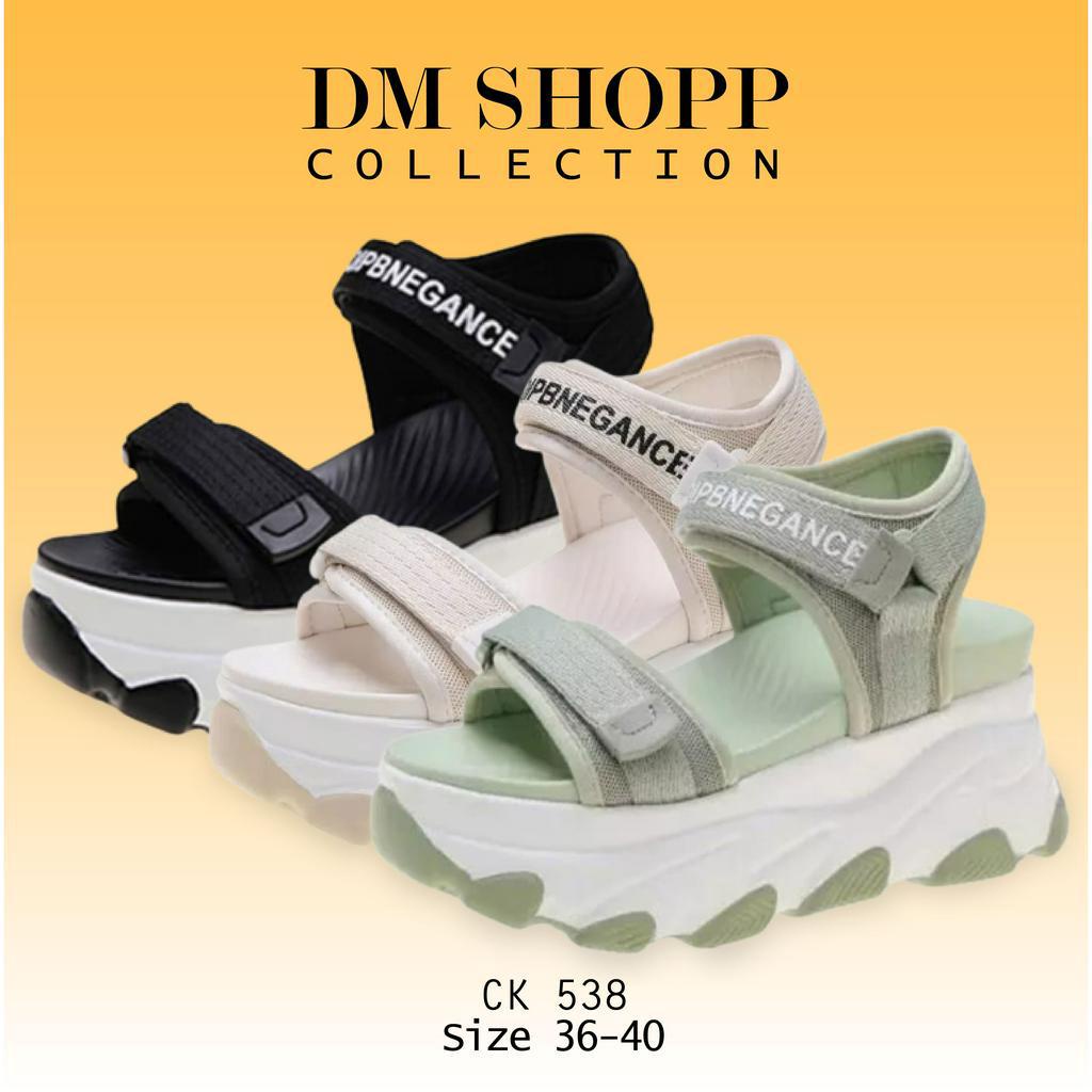 Sandal Wanita Tali Silang Wedges Import Remaja Selop Premium K2F5 Karet Kekinian Fashion Tertutup Pe