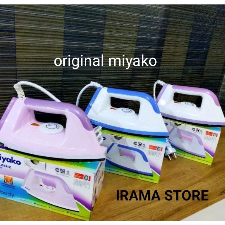 ❅Mmq Miyako Setrika EI 1008 M Ungu/ Biru/Putih Gosokan Baju Miyako Electric Iron Miyako ✾ ✢ _