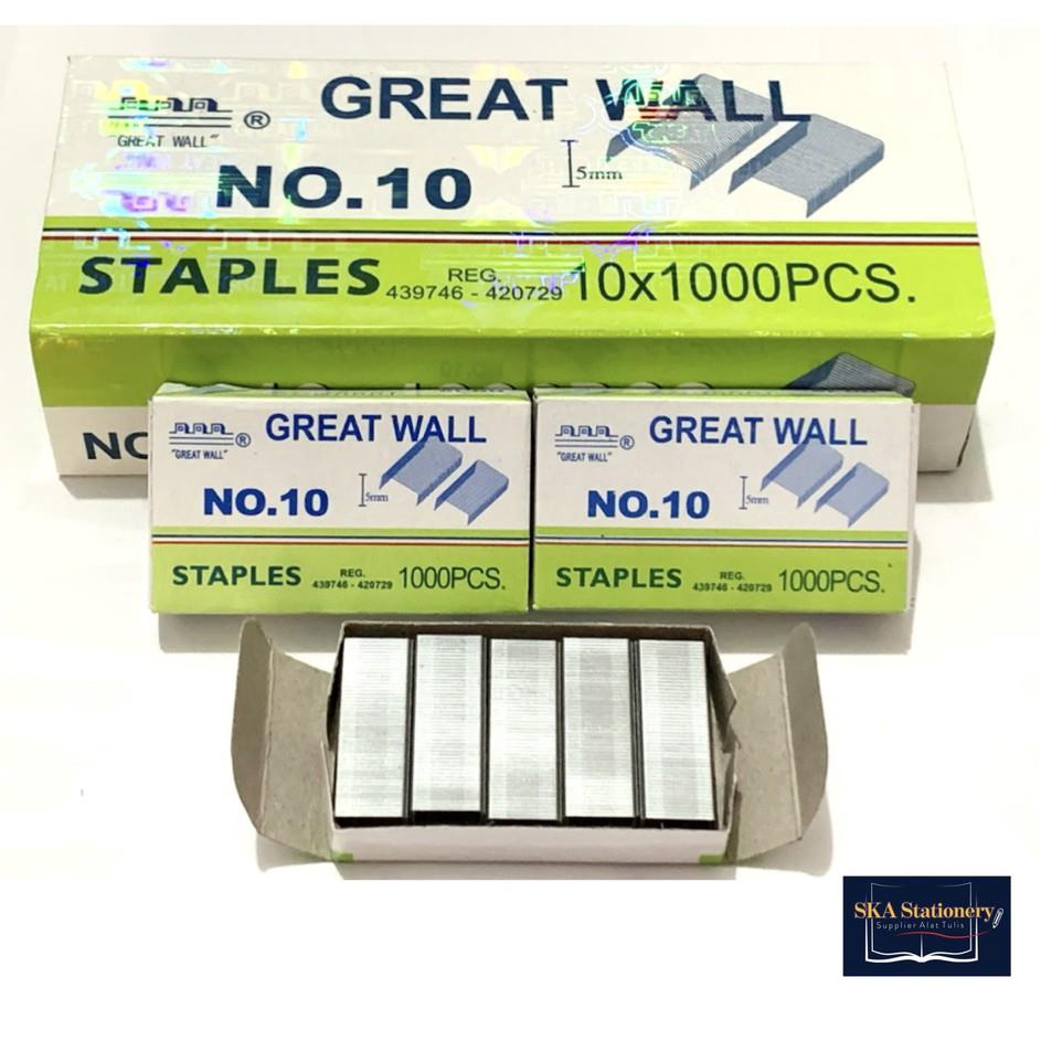 

MXDS8347 Refill/Isi Staples Greatwall no 10 ORI (Pak)