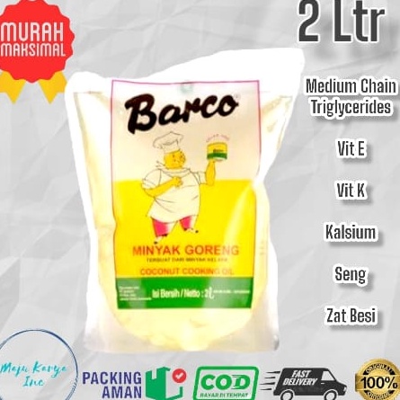 

Bayar Di Tempat Barco Minyak Goreng Kelapa / Coconut Oil 2 Ltr