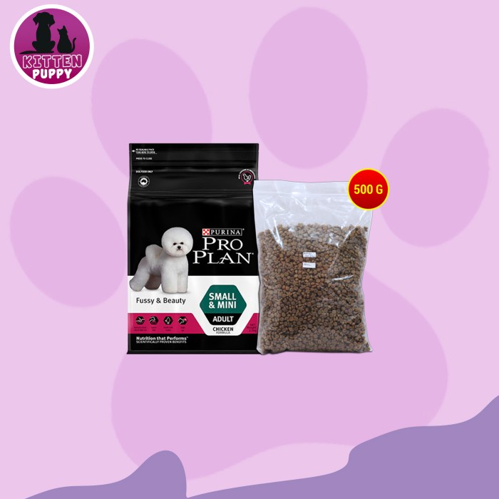 PROMO MAKANAN ANJING PRO PLAN DOG FUSSY & BEAUTY ADULT SMALL MINI REPACKING TERBARU