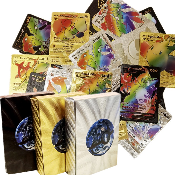 Baru Album Buku Pokemon Kartu Foil Emas Versi Inggris Charizard Pikachu Trainer Card Collection l Te