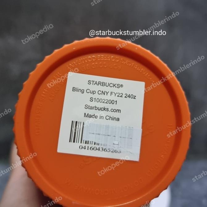 STARBUCKS INDONESIA STUDDED BLING CUP TUMBLER MANDARIN ORANGE MATTE JABALSTORE23