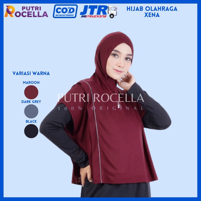 Defines Hijab Xena - Hijab Sport Panjang Menutup Dada Jilbab Panjang