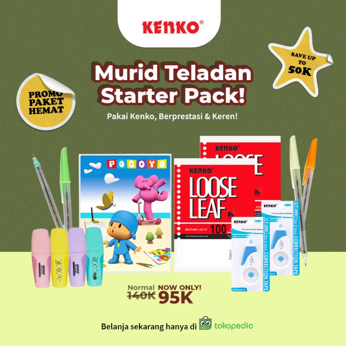 

PAKET BUNDLE HEMAT ALAT TULIS SEKOLAH LENGKAP KENKO STATIONERY