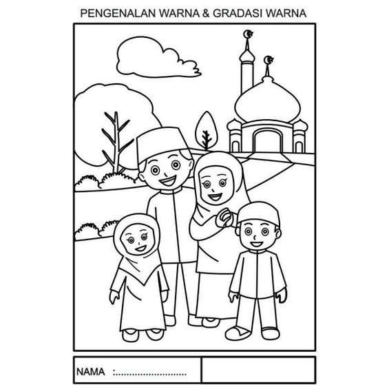 

GAMBAR SKETSA MEWARNAI ISLAMI/KERTAS MENGGAMBAR A4 ANAK PAUD-SD