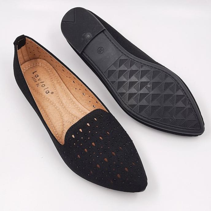 Laviola Shoes - Laviola Flat Shoes - 2858 LSF - BLACK