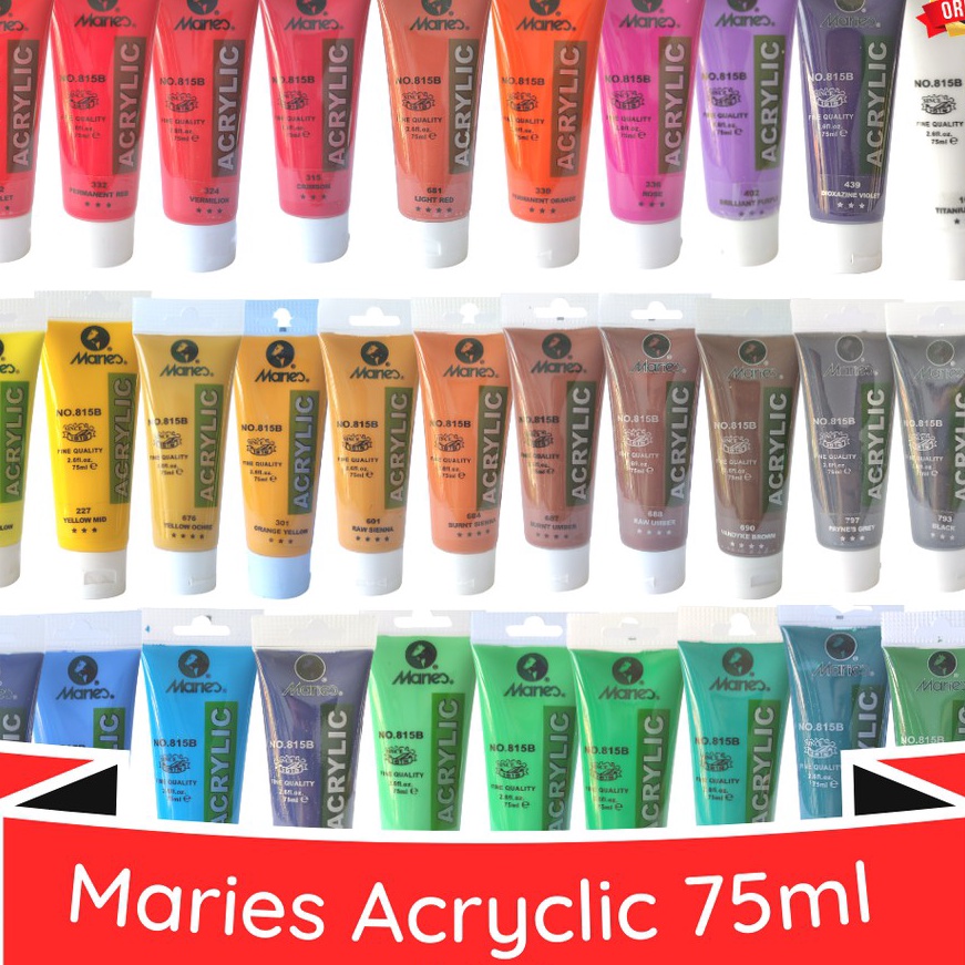 

[P-✪Z☛I] Maries Acrylic Colour 75ml / Cat Akrilik Maries 75 ml /laangsung.kirim..