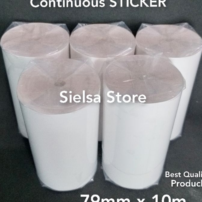 

[LS♡.12✓) Label stiker thermal 80mm x 10meter / kertas sticker direct thermal premium cetak resi olshopsiap.dikirim.!!