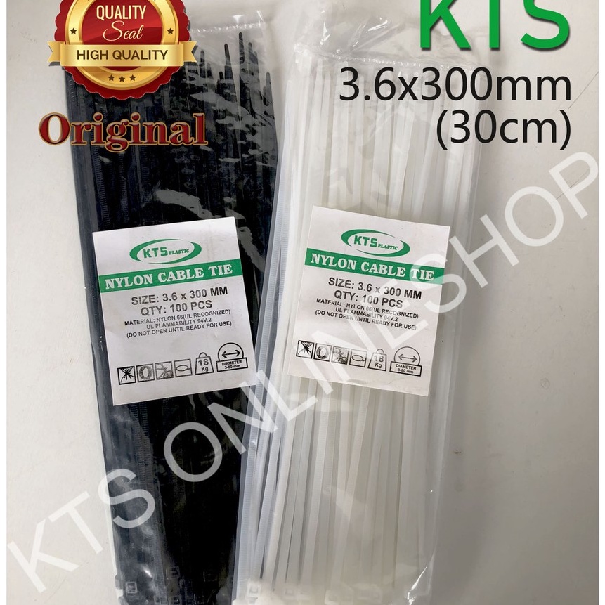 

(IT✔.7☑> Kabel ties 3.6x300mm Warna PUTIH/HITAM 1PACK Isi 100PCSlangsung.kirim..!