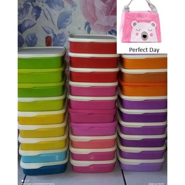 TUPPERWARE paket bekal lolly tup giant tumbler eco bottle tas bekal