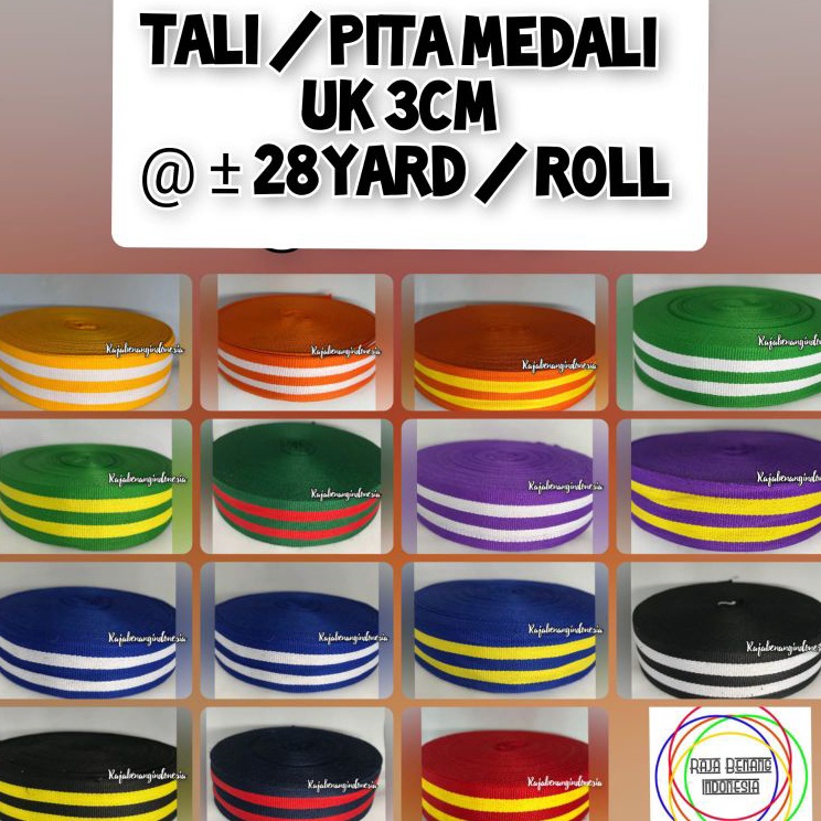 

➾ Pita Medali / Tali Medali Ukuran 3cm @ ±28 yard/roll part.2 ✴ ★★