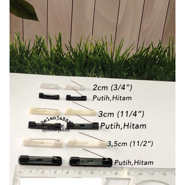 

(A DH㊚✮] Peniti plastik name tag|peniti bahan papan nama -+144pcs- superr.keren.!!