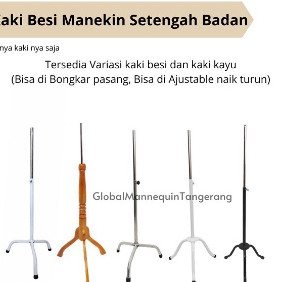 ➩Eah Tiang Besi Manekin Setengah Badan MAnekin Kaki Besi Penyangga tiang Manekin ✧ (Stok Banyak)