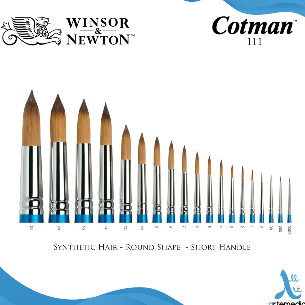 

✰Terbaru✻➷ Kuas Lukis Winsor & Newton Cotman Series 111 Round Synthetic Brush - 01/02 T34