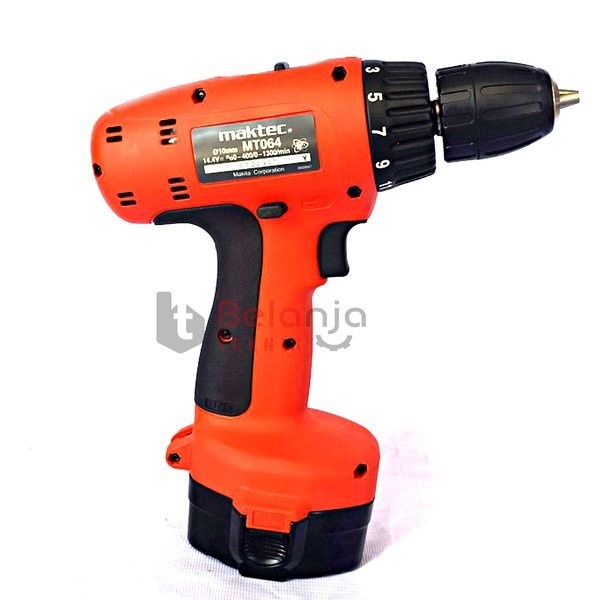Maktec Mesin Bor Baterai MT064 Cordless Drill Driver MT 064 10MM 14.4V keren