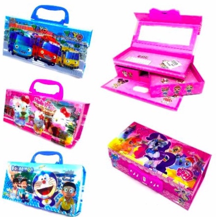

IQD Kotak pensil kode Tempat pensil susun tingkat cermin / Pencil Case Kode LOL Unicorn Pony 7548