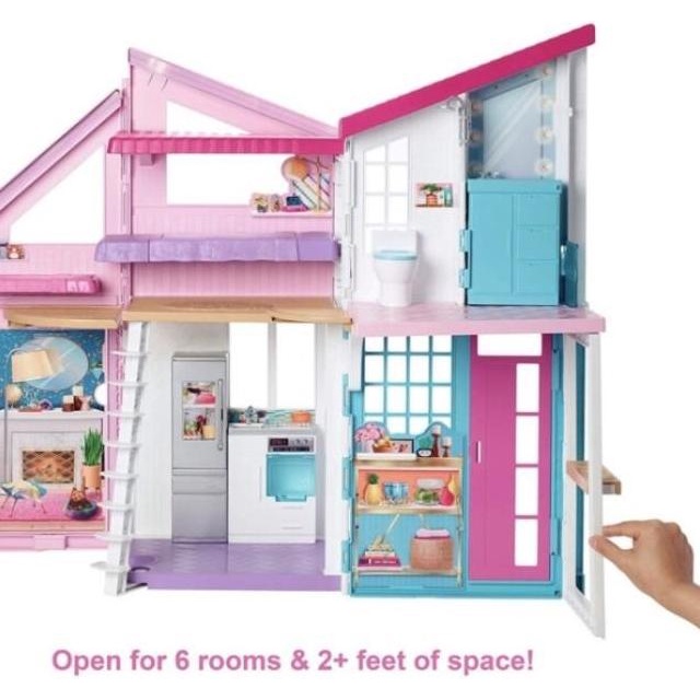 Rumah Barbie Malibu House 2 Lantai 6 Rooms Theatre Non Cod