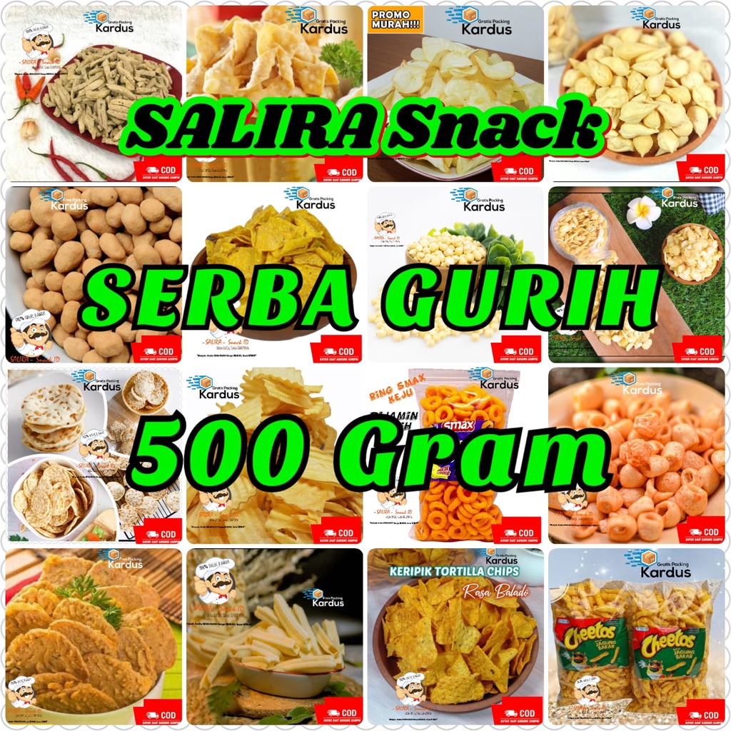 

[500G] Serba Gurih Aneka Makanan Ringan Jajanan Rasa Dijan Nagih Bisa Cod Jajanan Celan Sehat