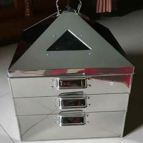 *$*$*$*$] Klakat Susun / Dandang Kotak Tiga Susun / Alat Kukus Ukuran 35 x 35 CM