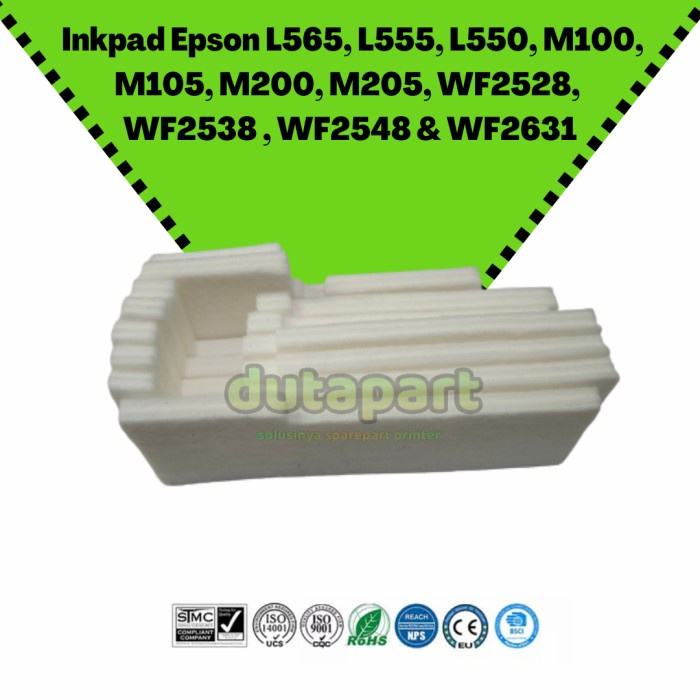 inkpad pembuangan Epson l565 l555 L550 M200 M100 WF2528 WF2538