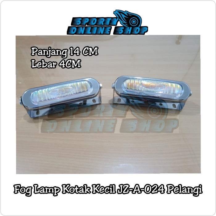 Fog Lamp Kotak Oval Kecil Kaca Pelangi JZ-024 ready
