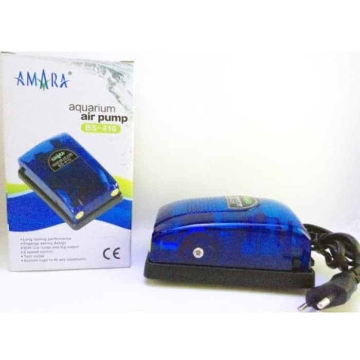 Mesin Gelembung Udara Aquarium Amara BS 410 BS410 Aerator 2 Lubang ready