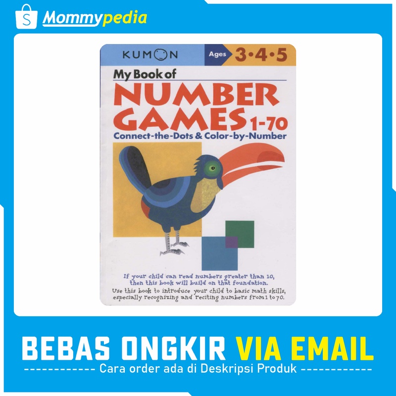 

KUMON Ages 3 4 5 / Umur 3 4 5 Tahun - My Book of Number Games 1-70