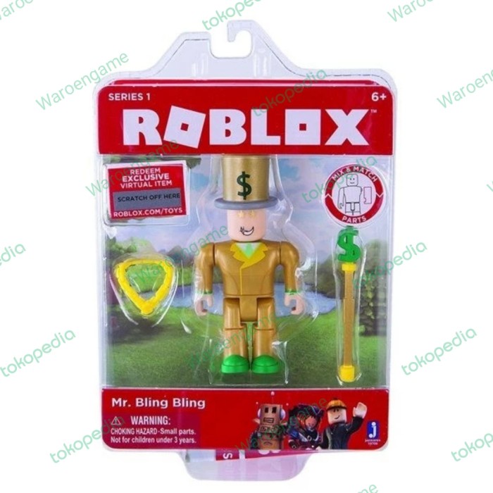 HOT SALE ROBLOX ORIGINAL MR.BLING EXCLUSIVE VIRTUAL ITEM FIGURE GAME TERLARIS