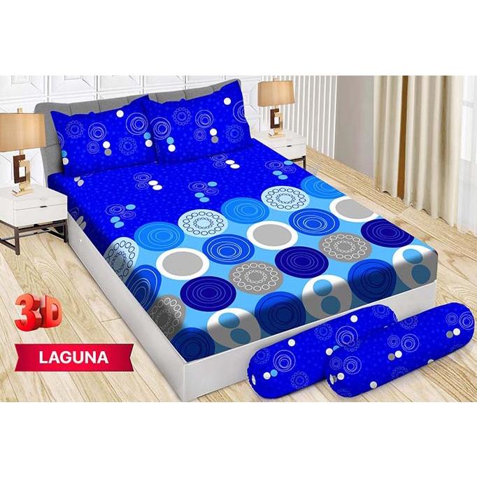 IHE235 Sprei Bonita Motif Laguna King Size Bantal 4 Seprai 180 x 200 B4 Ukuran No 1 Tinggi 25 Katun 
