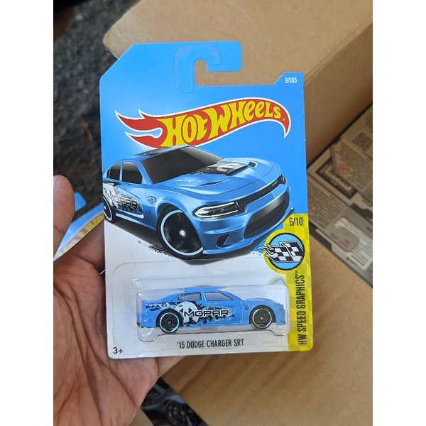 hotwheels hot wheels  hw 15 dodge charger srt biru mopar