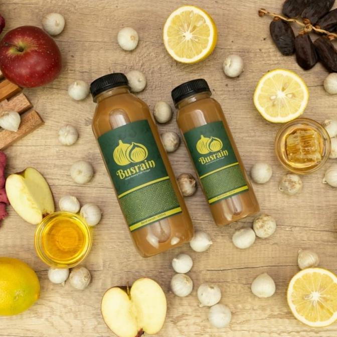 

Busrain herbal bawang putih lanang madu lemon cuka apel jahe 600ml