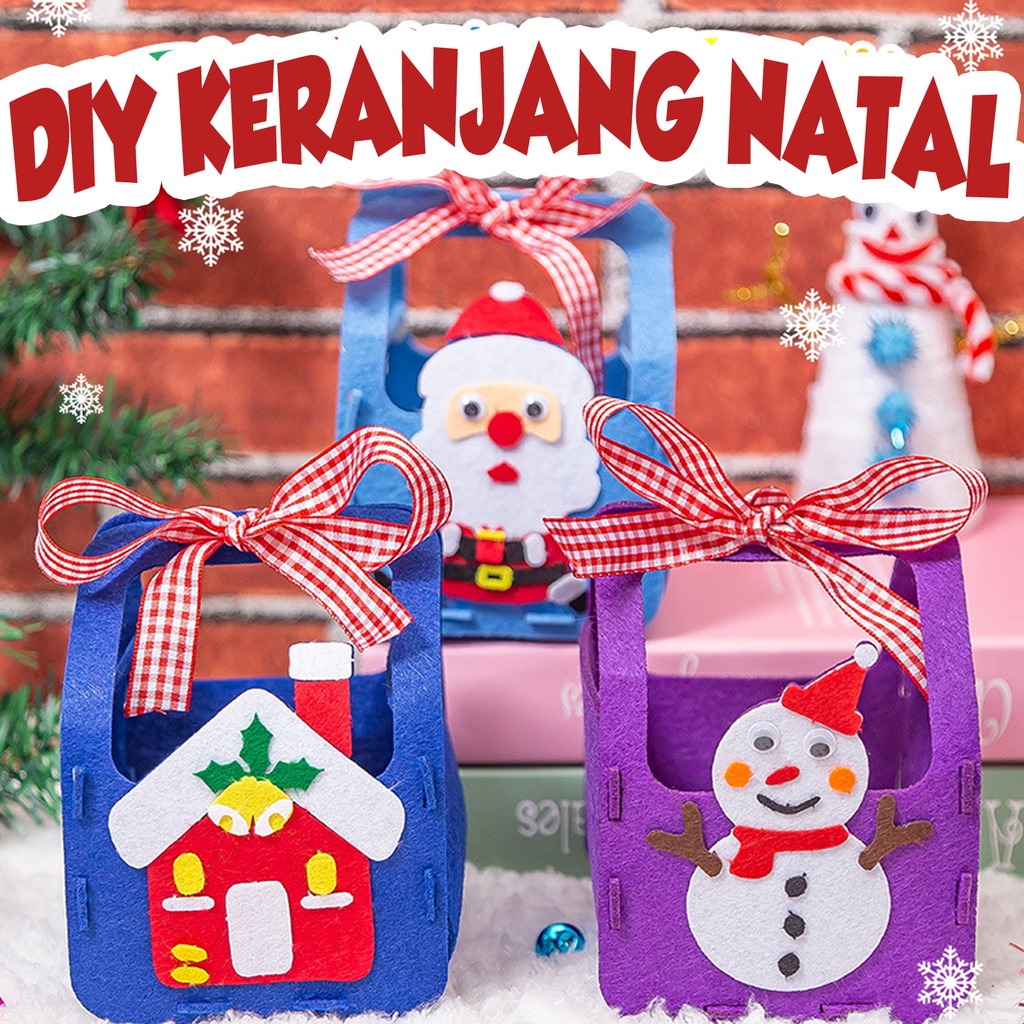 

ED93 DIY KERANJANG NATAL FLANEL MEMBUAT TAS NATAL / MAINAN EDUKASI ANAK GOODIE BAG NATAL HADIAH NATAL HIASAN NATAL ANAK