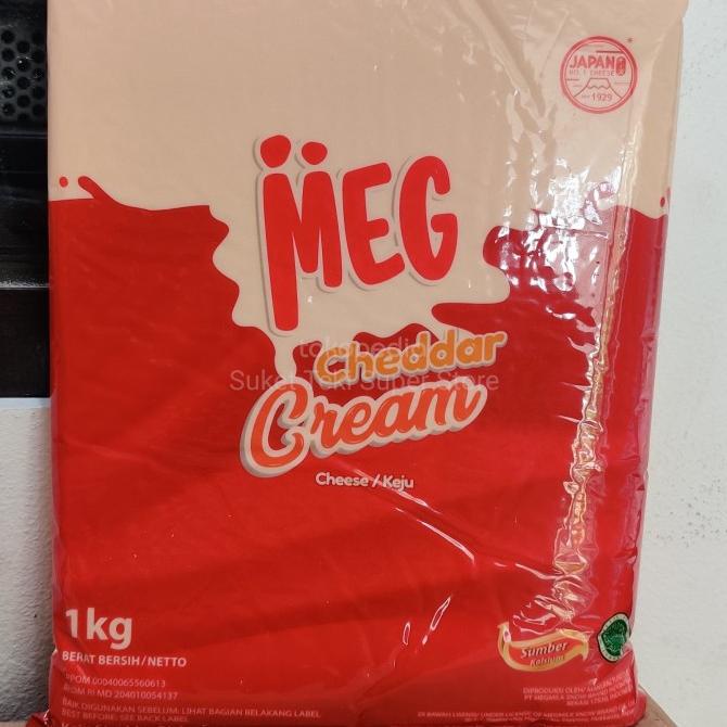 

Meg Cheddar Cream Cheese 1kg Filling Keju Krim Murah GROSIR