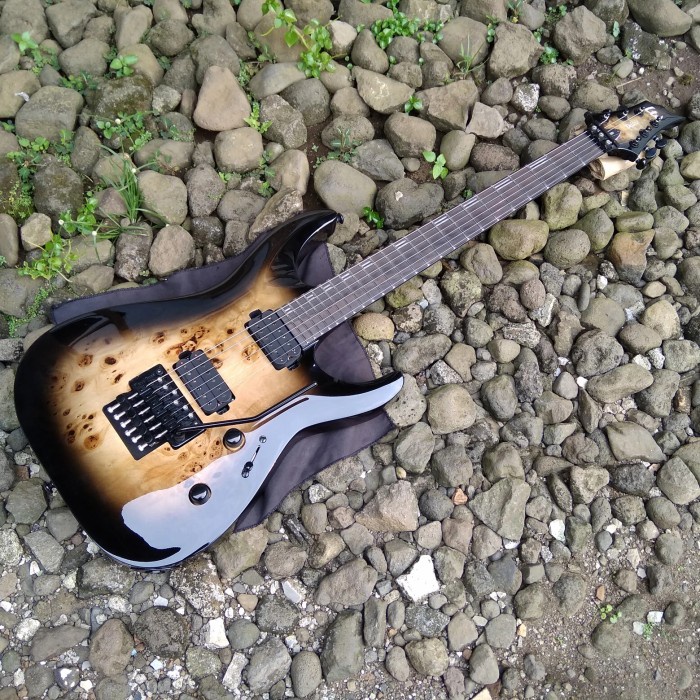 Gitar ESP LTD H-1001 FR Deluxe Black Natural Burst