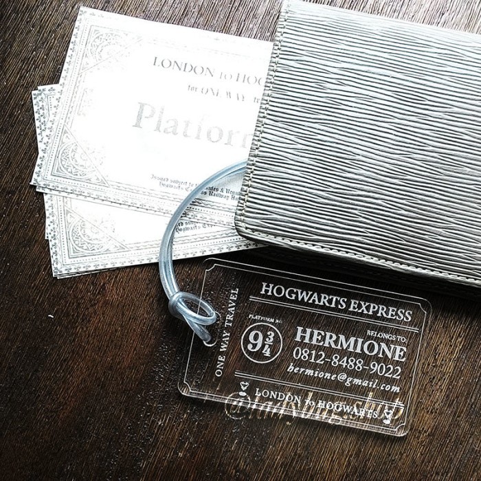 Bag/Luggage Tag - (Design: Hogwarts Express) Berkualitas