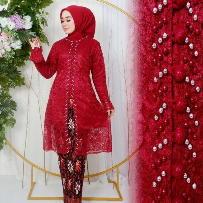 SETELAN KEBAYA BROKAT KANCING DEPAN MIX PAYET/KEBAYA MODERN/KEBAYA