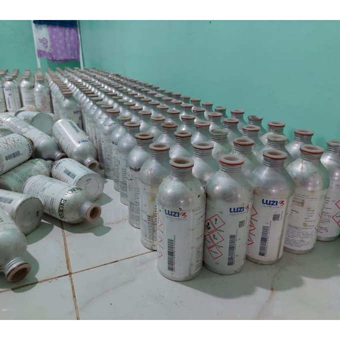 [➤❣ OWF] botol kaleng bibit parfum bekas luzi 500 ml /viraal.