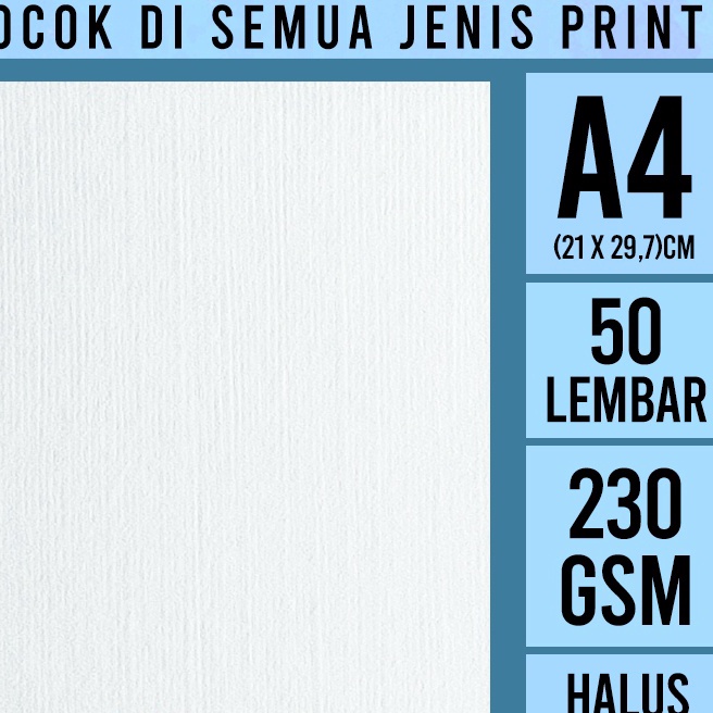 

[7✪O❤/D) LINEN Jepang 230 gsm A4 isi 50 lembar / Kertas HVS Linen Tebal 230 gram Undangan Sertifikat /paasti.dikirim.