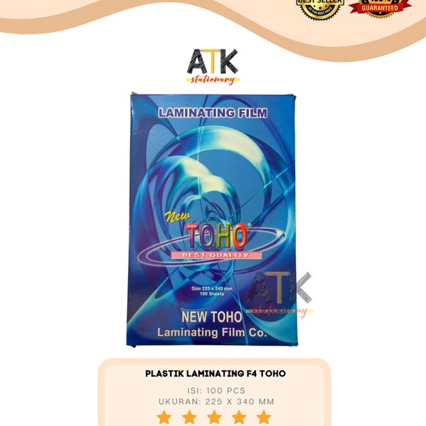 

Promo!! Plastik Laminating Toho Ukuran Folio 100 Micron atk