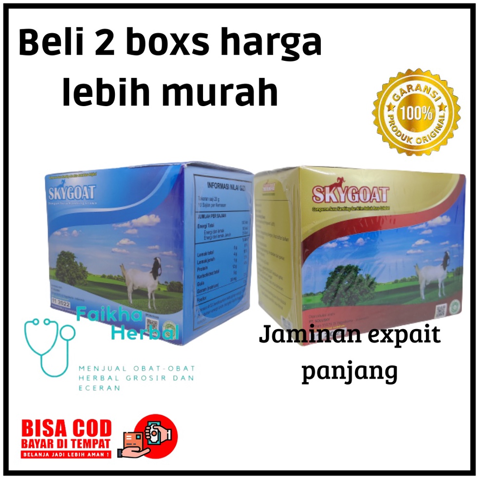 

6.6 Brand Skygoat Susu Kambing Full Cream Ettawa / Sky Goat Susu Kambing Coklat Dan Vanilla Original