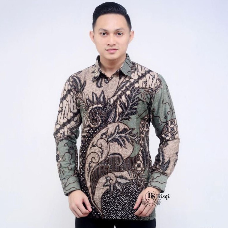 123FW]] KEMEJA BATKK PRIA LENGAN PANJANG SIZE M L XL XXL BSWART batik HRB026 S-66