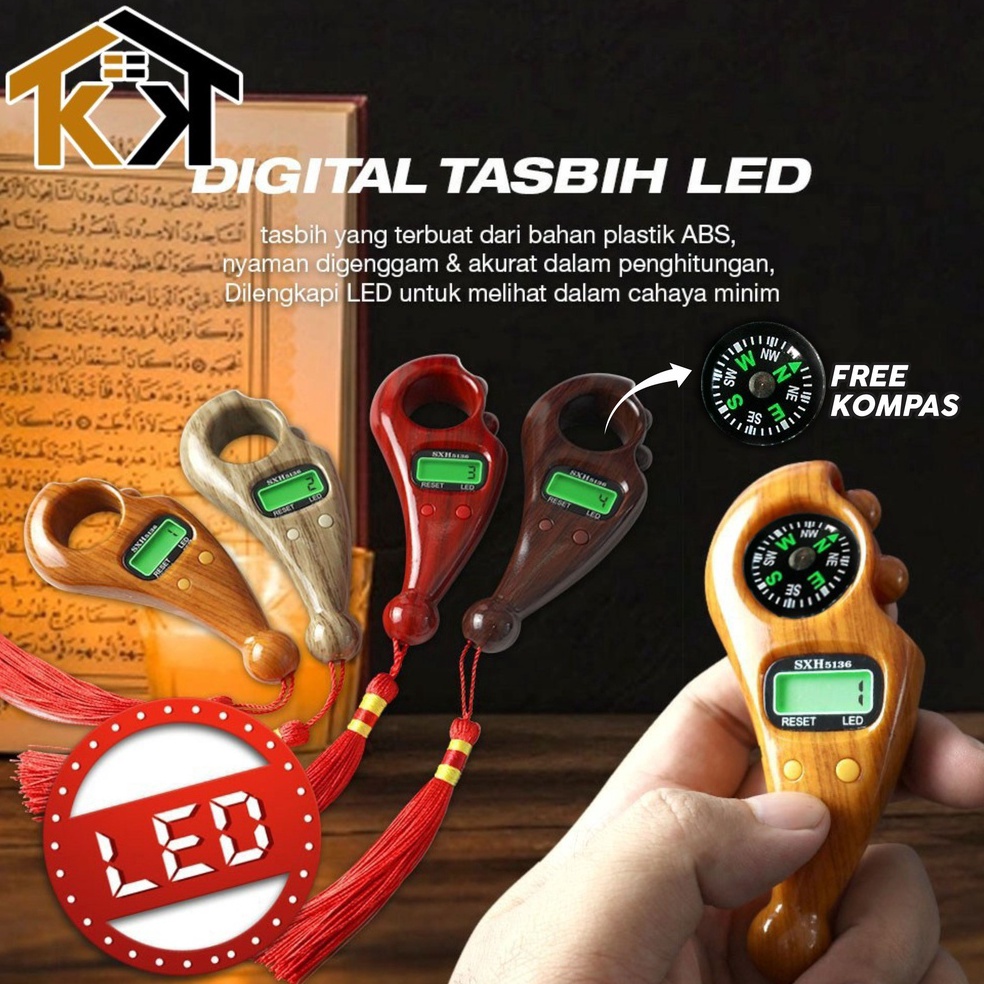 Termurah.. (KK)LED TASBIH DIGITAL KAYU  READY STOCK LED TASBIH .HIGH QUALITY