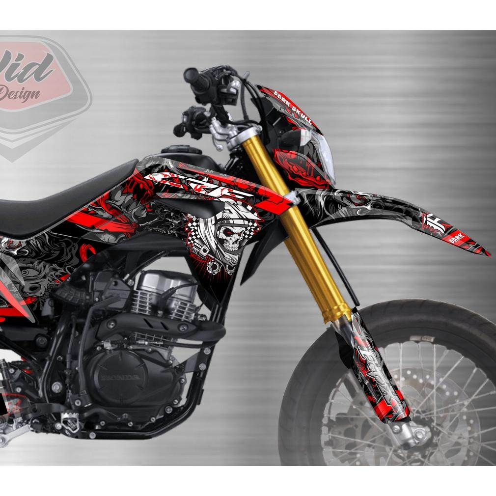 Sticker Setiker Stiker Decal Dekal Honda Crf 150 L Supermoto Hologram Super Glosy Full Body Merah Hi
