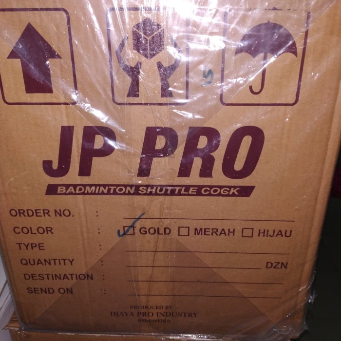Shuttlecock Jp Gold 1 Karton 50 Slop Khusus Gosend Instant
