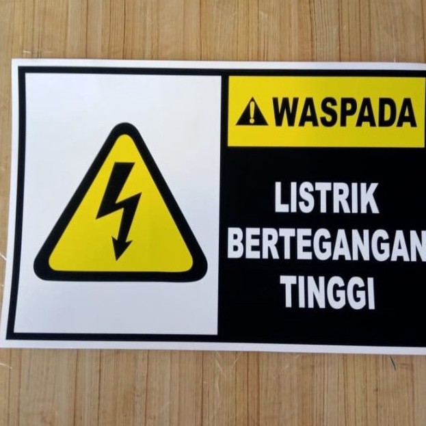 

Diskon,, SIGN STICKER K3 RAMBU SAFETY WASPADA LISTRIK BERTEGANGAN TINGGI 20X30