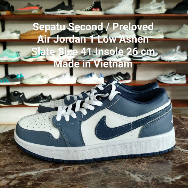 Sepatu Air Jordan 1 Low Ashen Slate Size 41