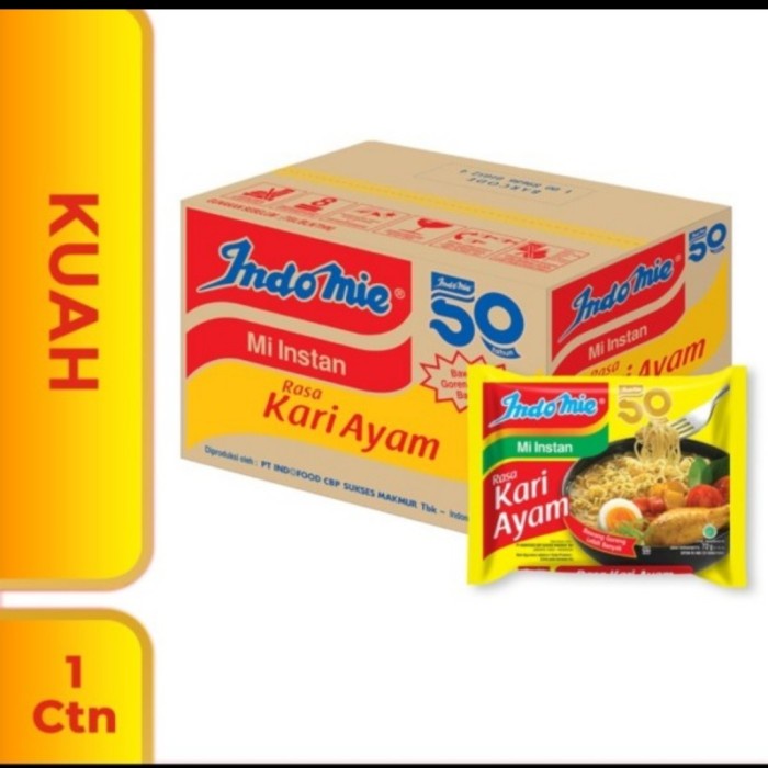 

Indomie kari ayam 1 dus 40 pcs