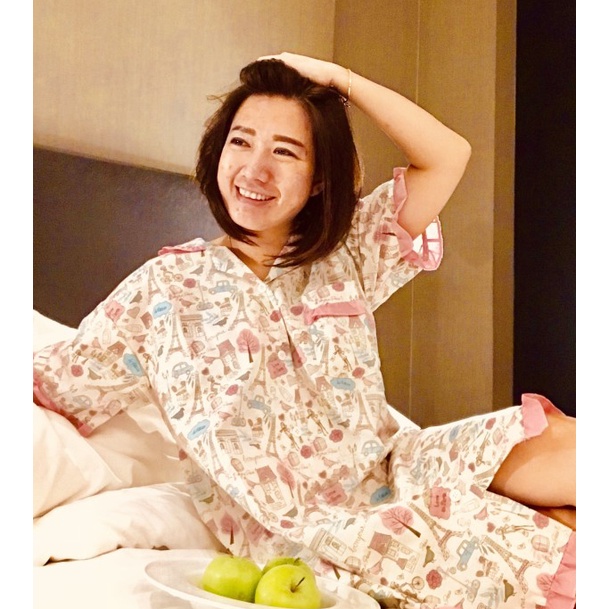 Terlaku DASTER MENYUSUI/ BAJU TIDUR (Kancing depan ) ✣